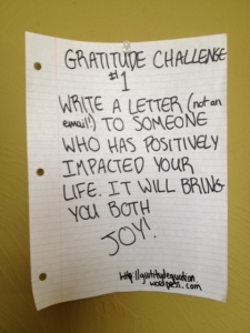Gratitude challenge #1